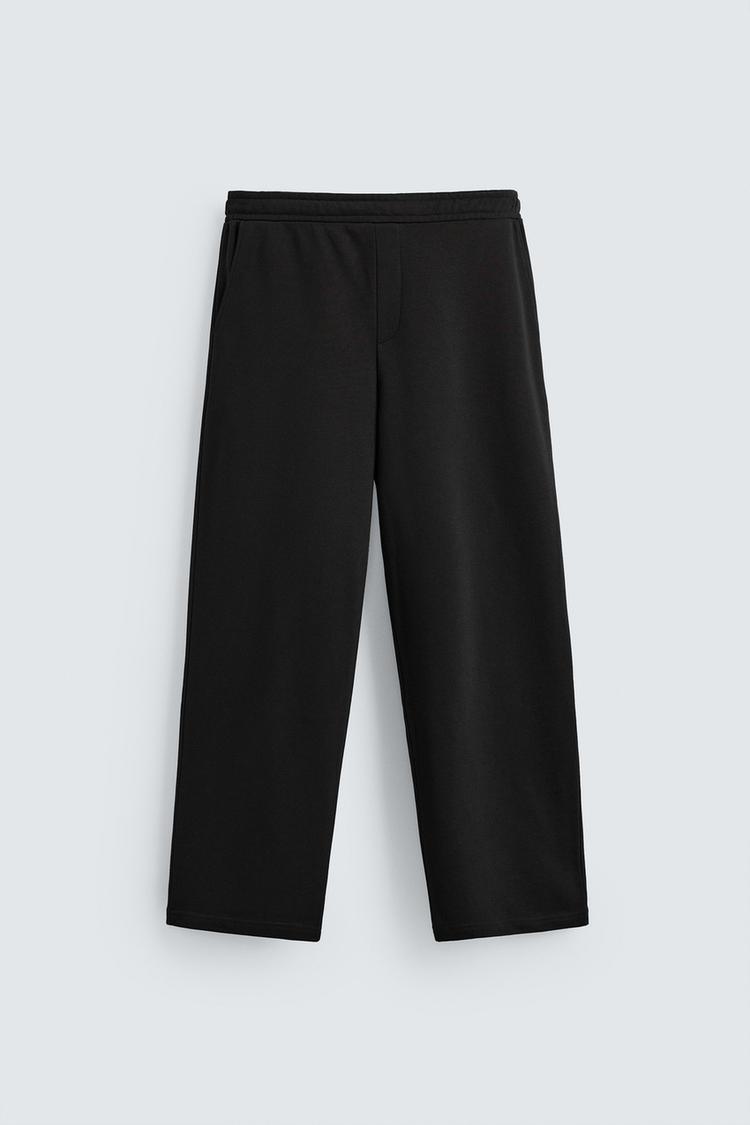 Zara - Wide Leg Trousers - Jet Black