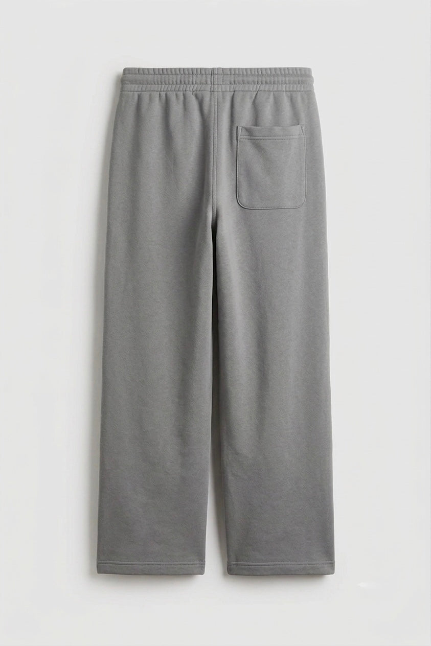 European Original Wide Leg  Trouser - silver Grey