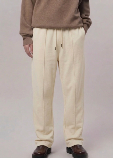 P&B Pleated Trousers - Light Creme