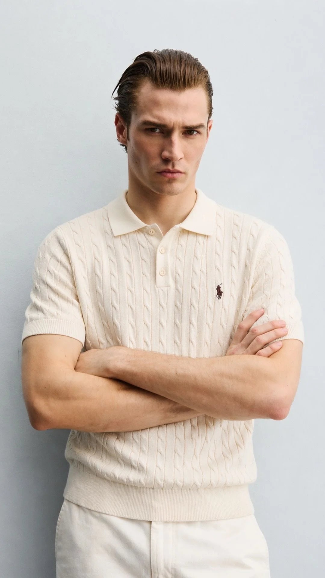 Imported RL Cable Knit Polo