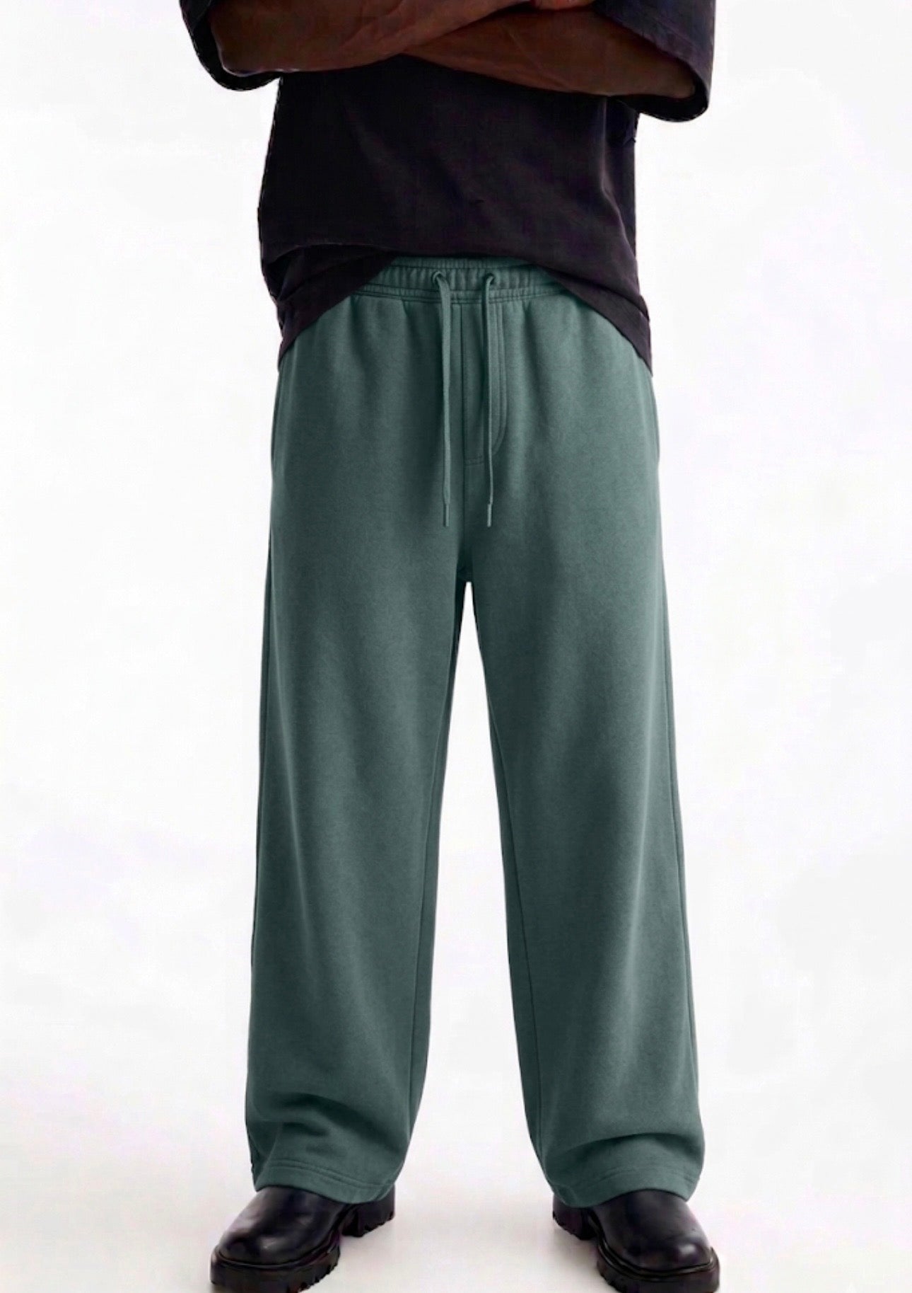 Zara - Wide Leg Trousers - Green