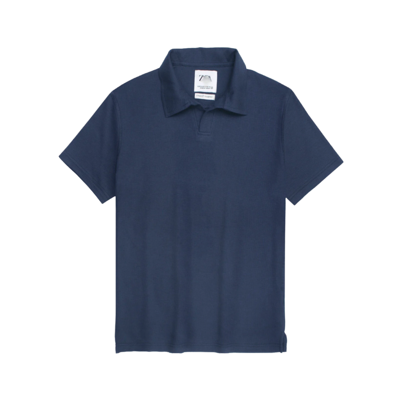 ZR Waffle Knit Polo - NAVY
