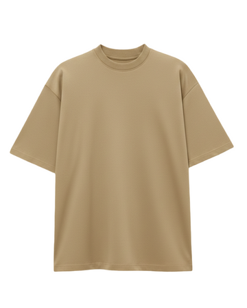 Pull&Bear (PB) Heavyweight Tshirt - BEIGE