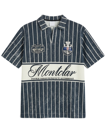 Bershka - Montclar French Polo - Elegant Blue