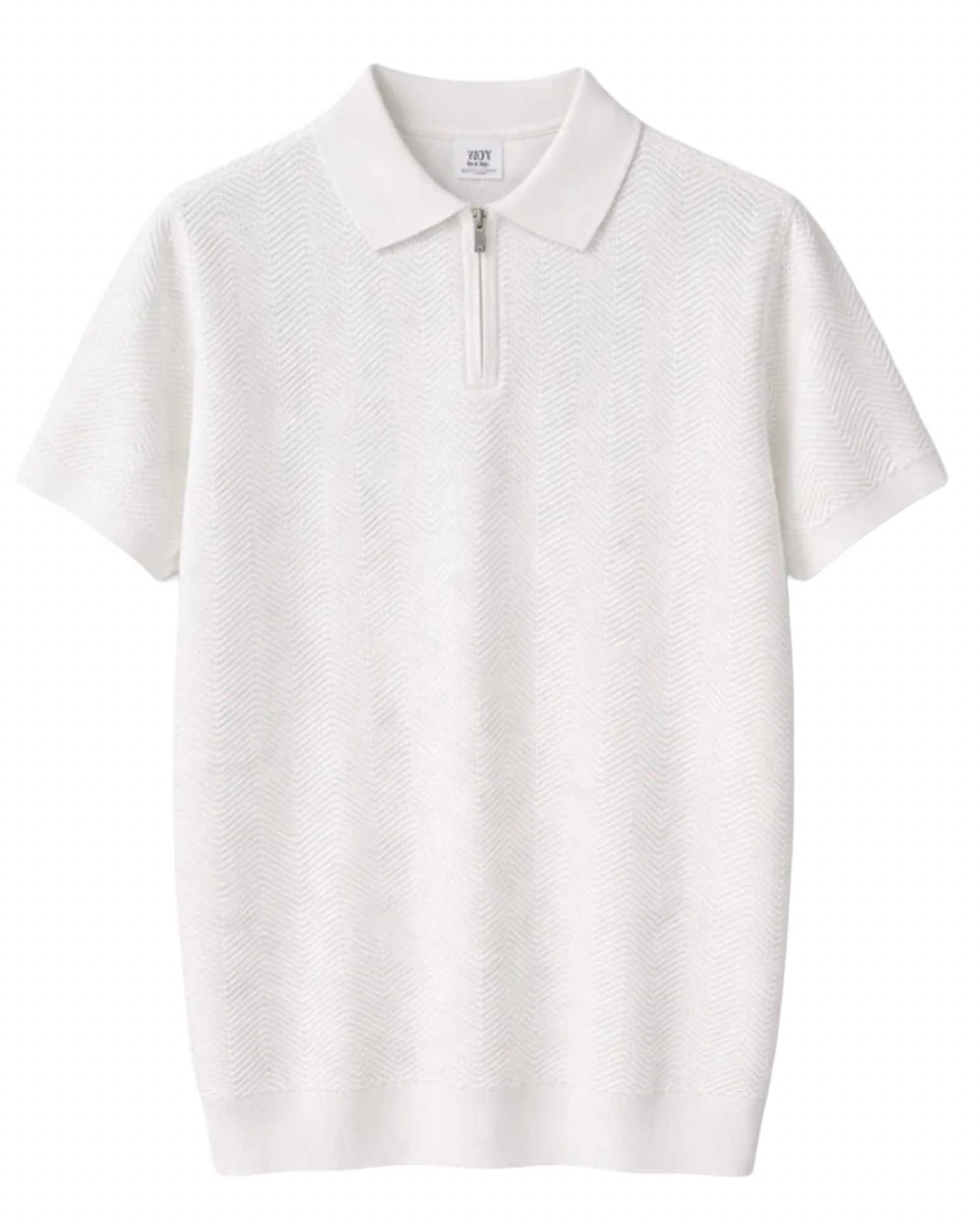 Zara Imported Knitted Polo - Royal white
