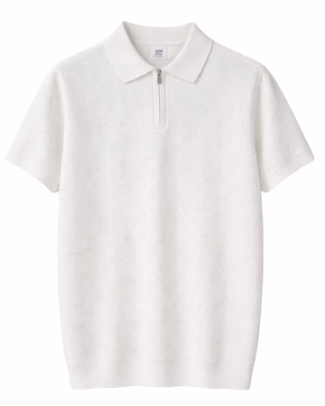 Zara Imported Knitted Polo - Royal white