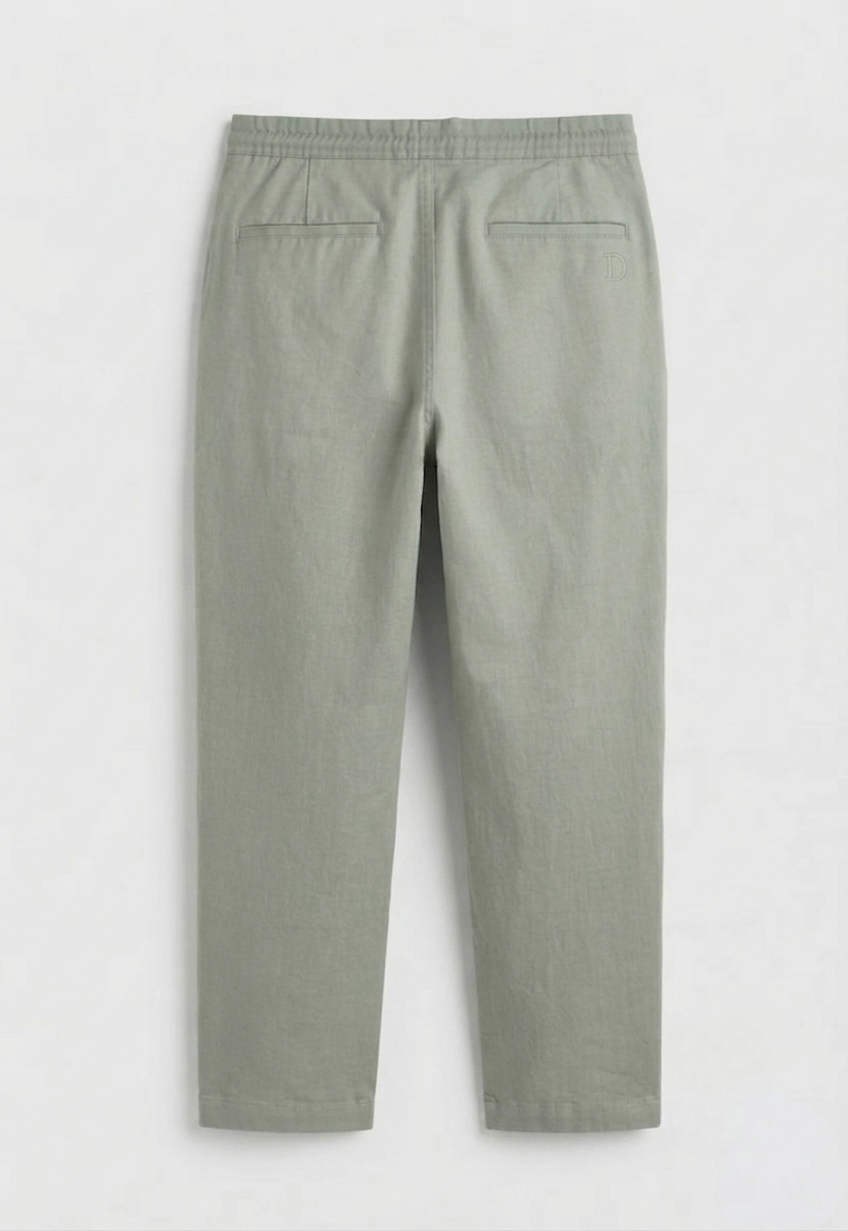 Zara Linen Blend Pants - Green