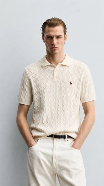 RL - Cable Knit Polo