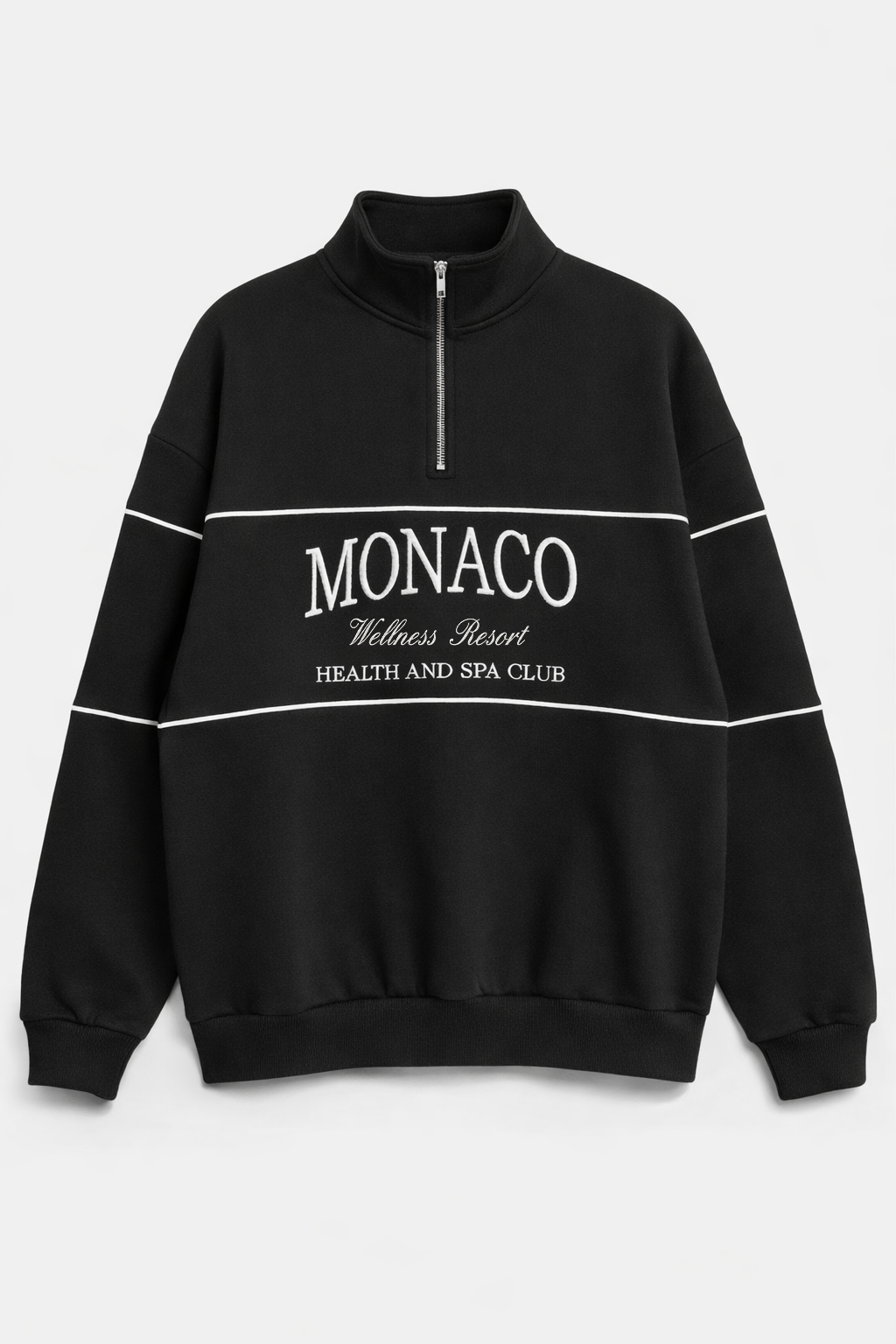 Monaco Premium Unisex Quarter-Zip - Jet Black