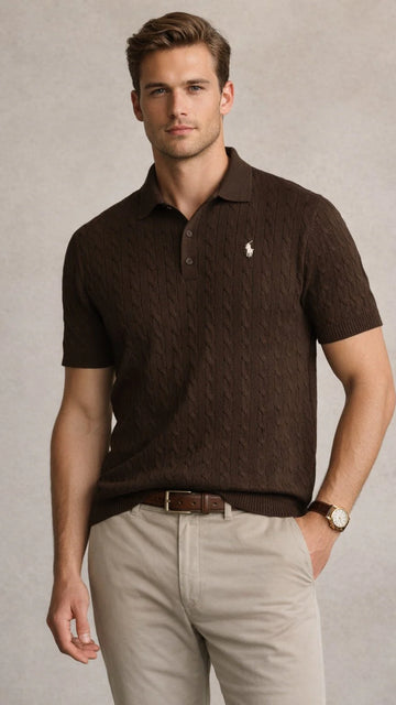RL - Cable Knit Polo