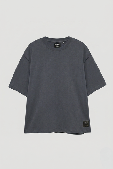 Pull&Bear Heavy Tee - Solid Grey