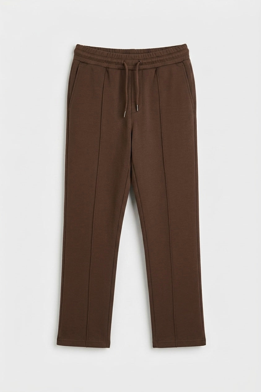 Zara Wide Leg Pleated Trousers - Brown
