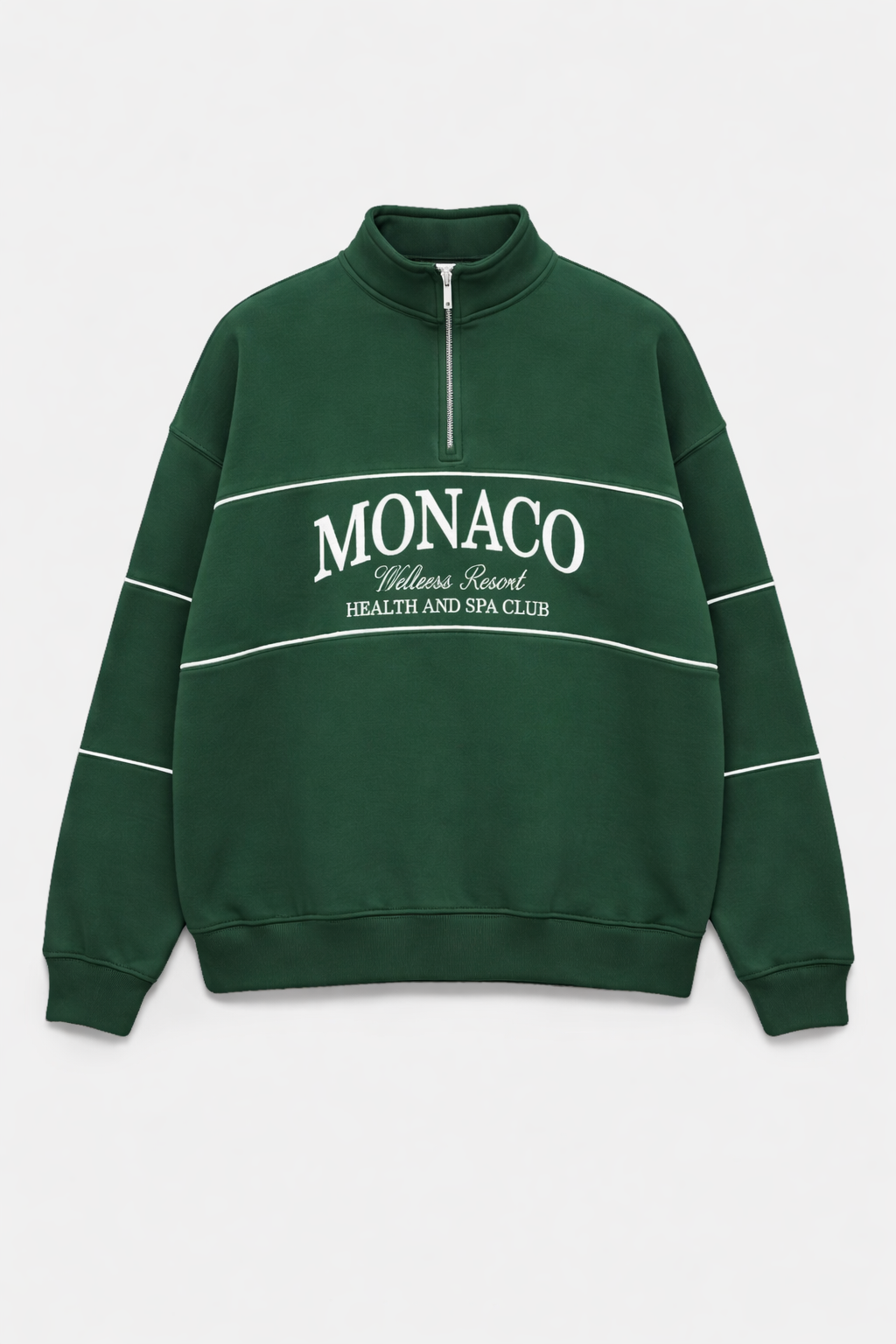 Monaco Premium Unisex Quarter-Zip - Forest Green