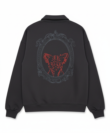 Pull&Bear (PB) Premium Unisex Graphic Sweatshirt - Black