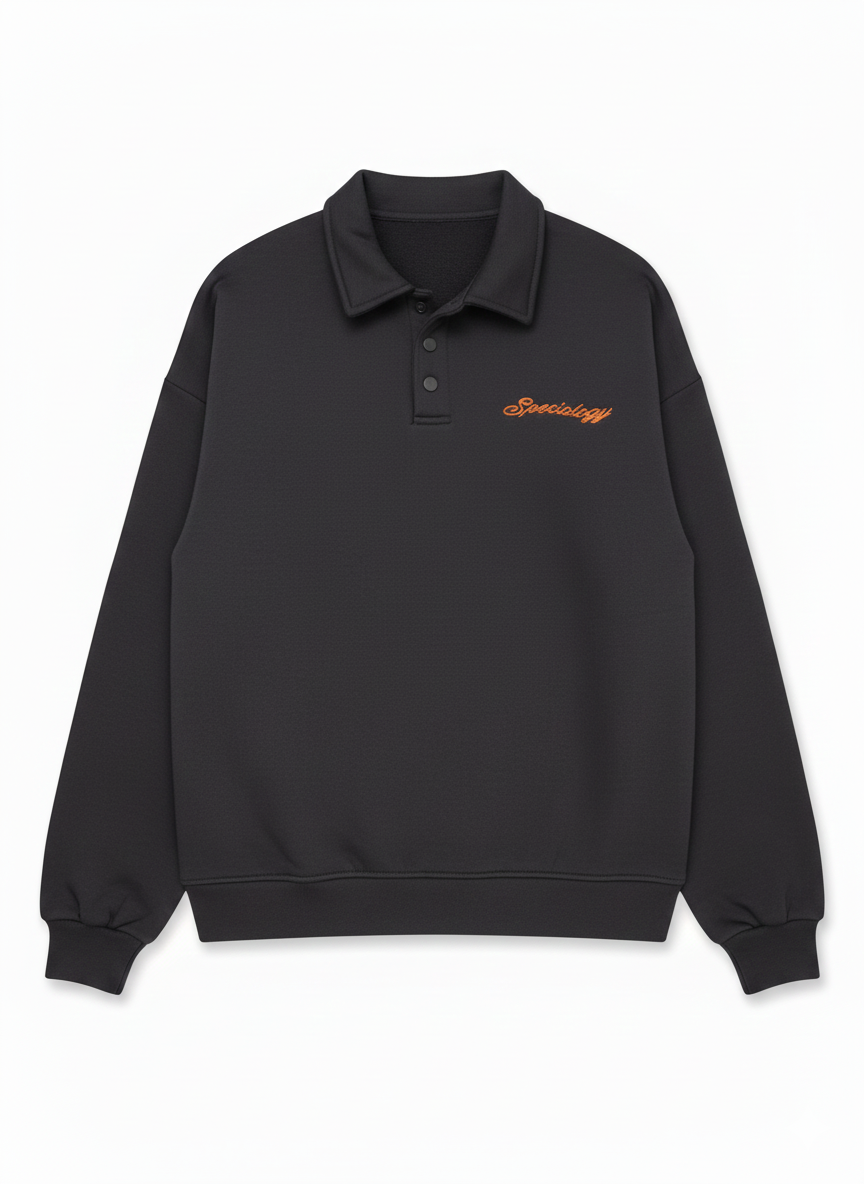 Pull&Bear (PB) Premium Unisex Graphic Sweatshirt - Black