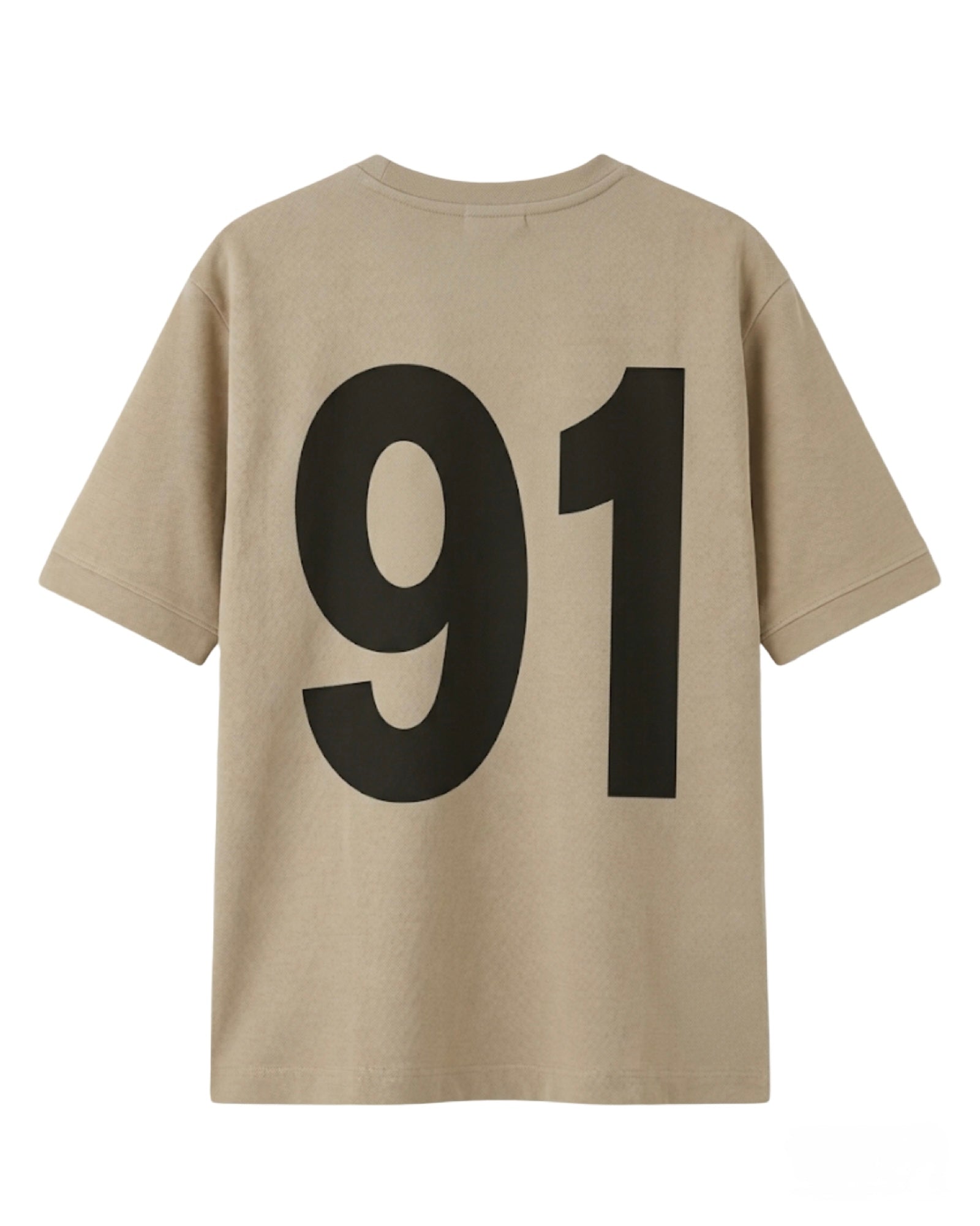 Pull&Bear (PB), Premium '91' Puff Streetwear T-shirt- Creme