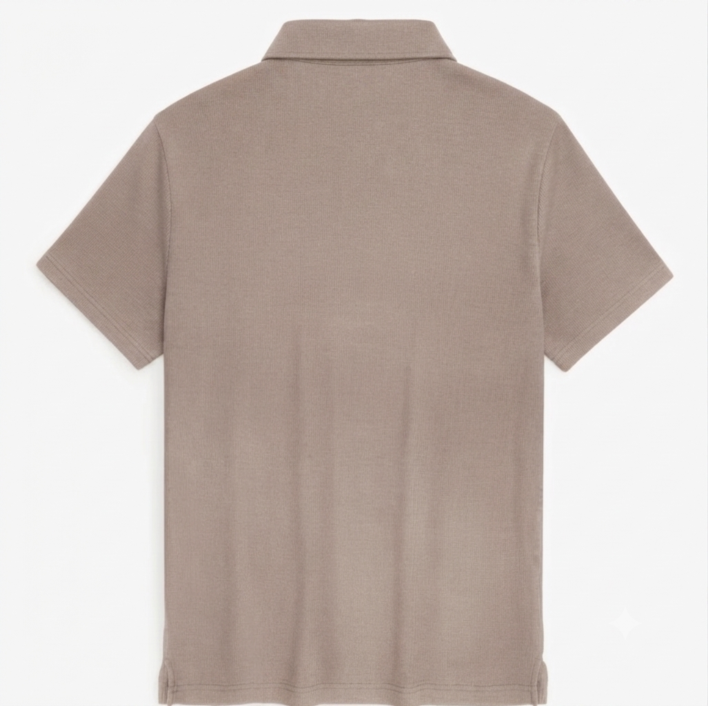 ZR Waffle Knit Polo - Warm Taupe