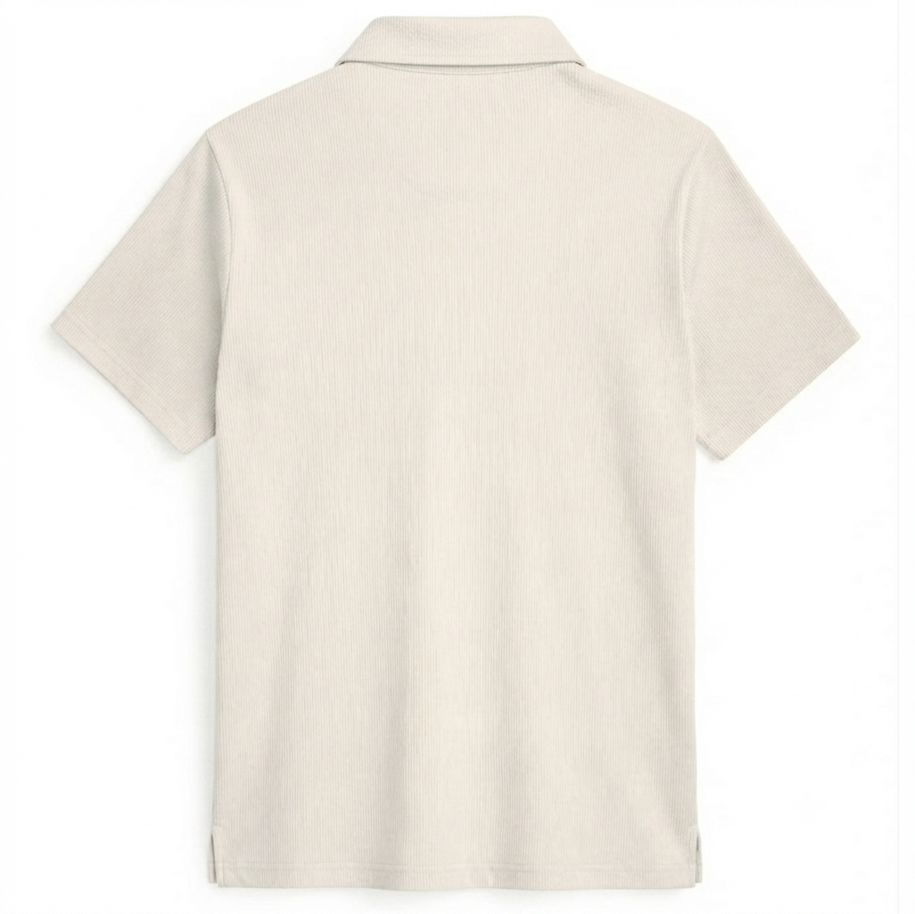 ZR Waffle Knit Polo - OatMeal
