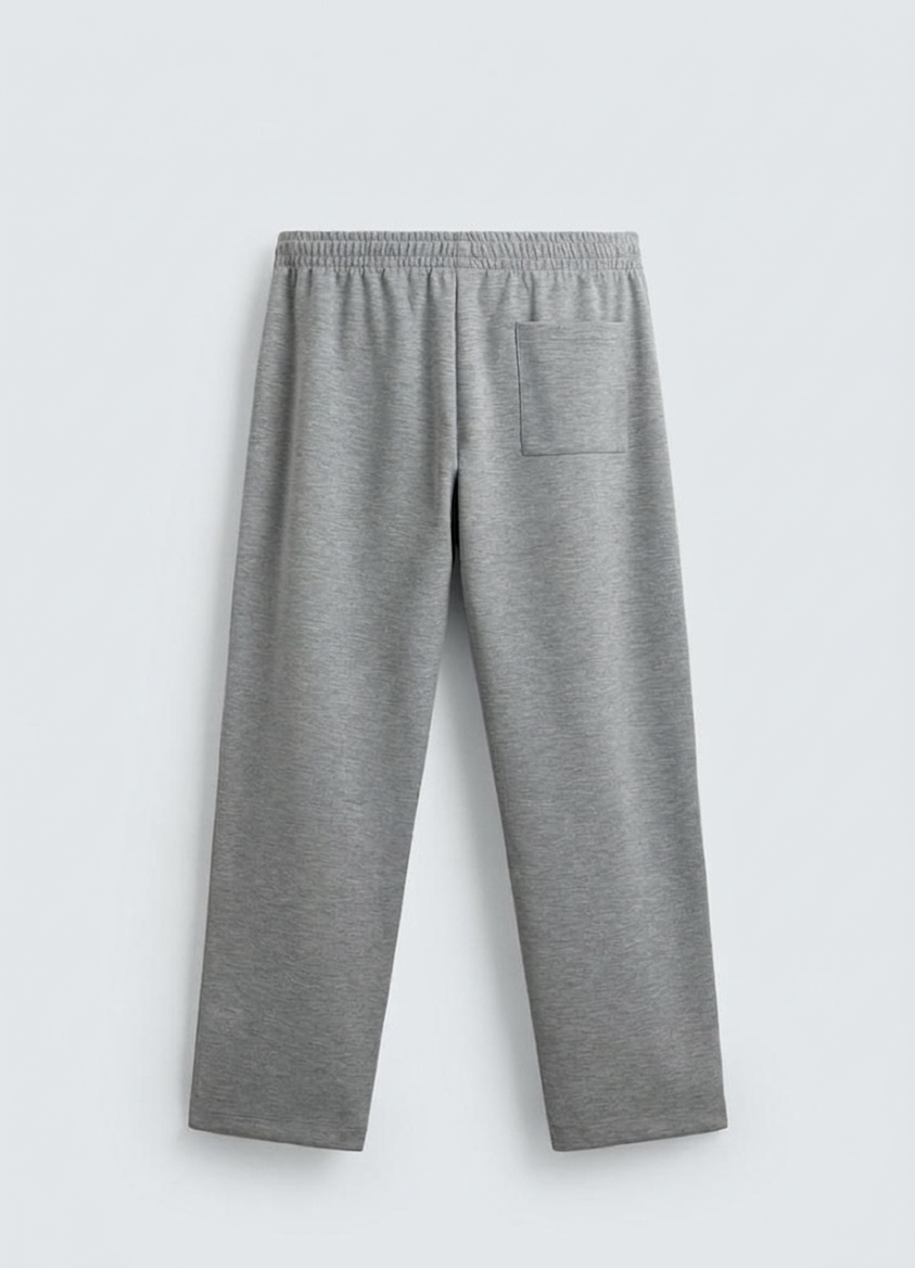 Zara - Wide Leg Trousers - Heather Grey
