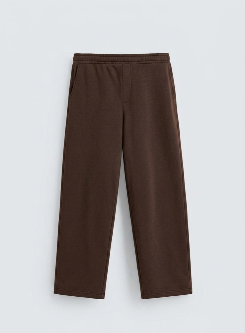 Zara - Wide Leg Trousers - Brown