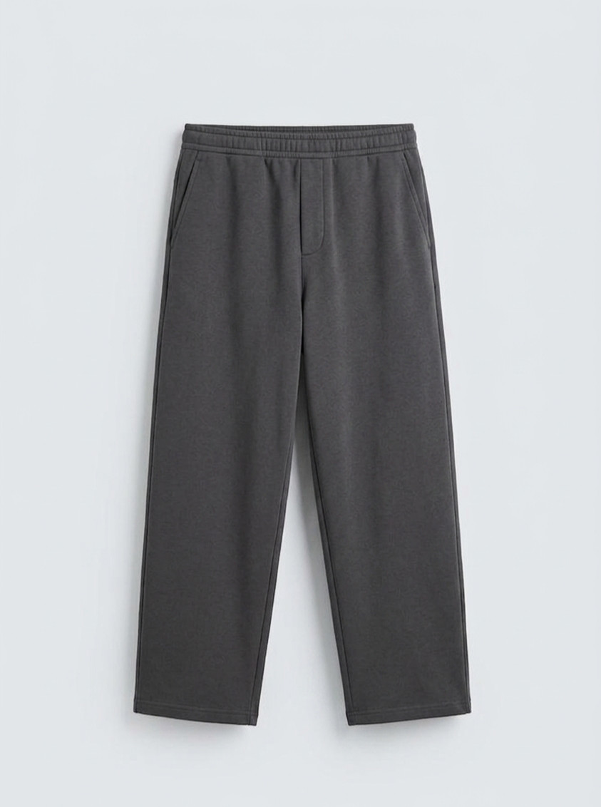 Zara - Wide Leg Trousers - Dark Grey