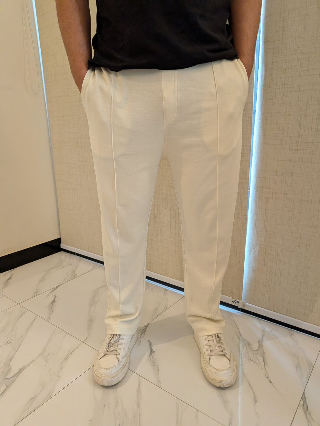 Zara Wide leg Trouser (Off White)