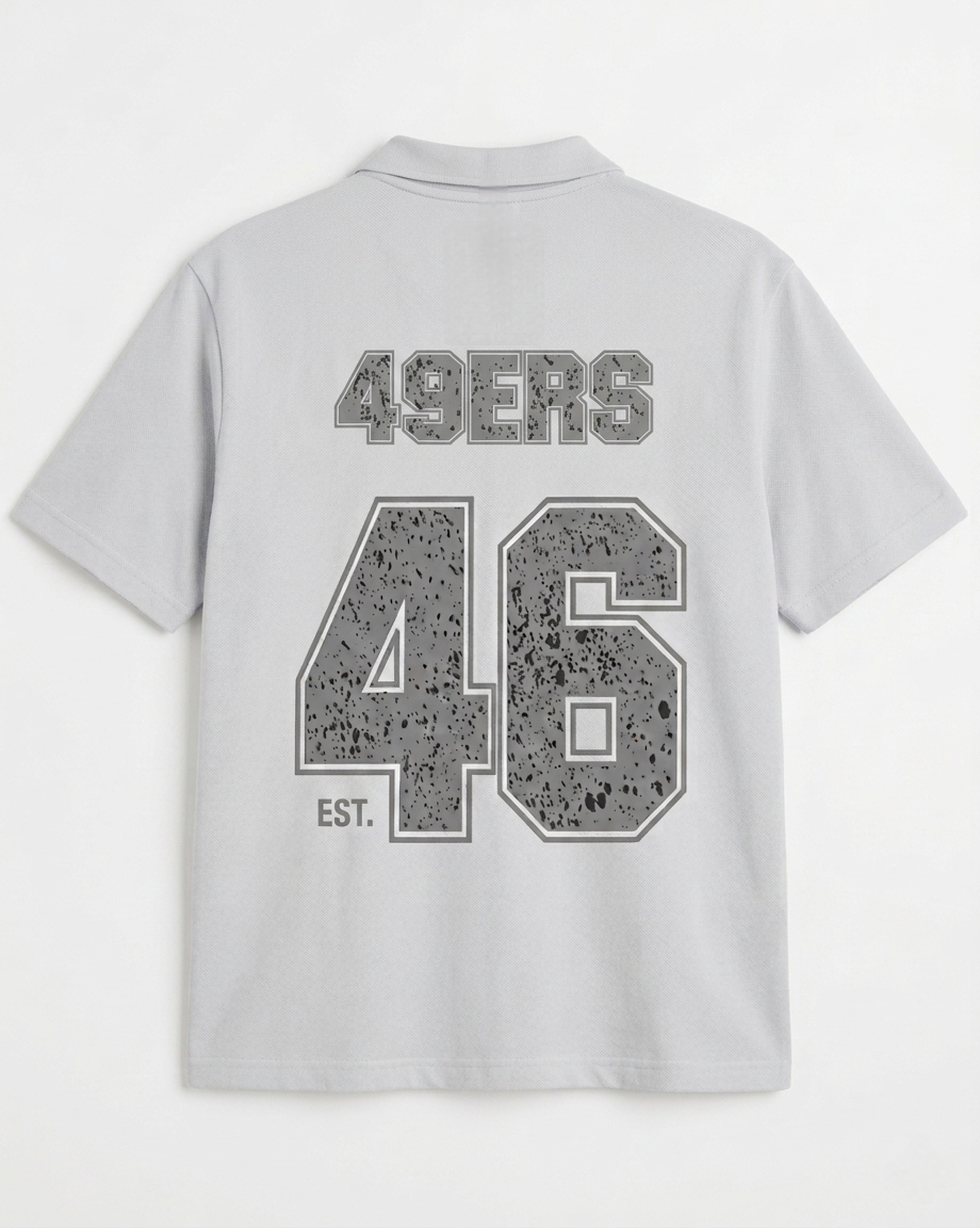 P&B - Forty Niners polo - Ice Grey