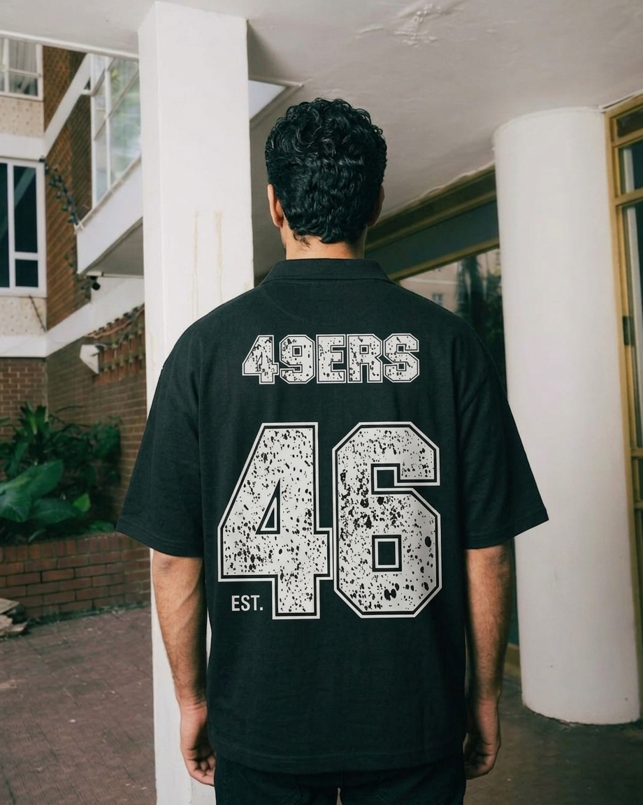 P&B - Forty Niners Polo - Jet Black