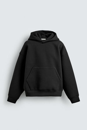 Zara plain black hoodie (label cut)