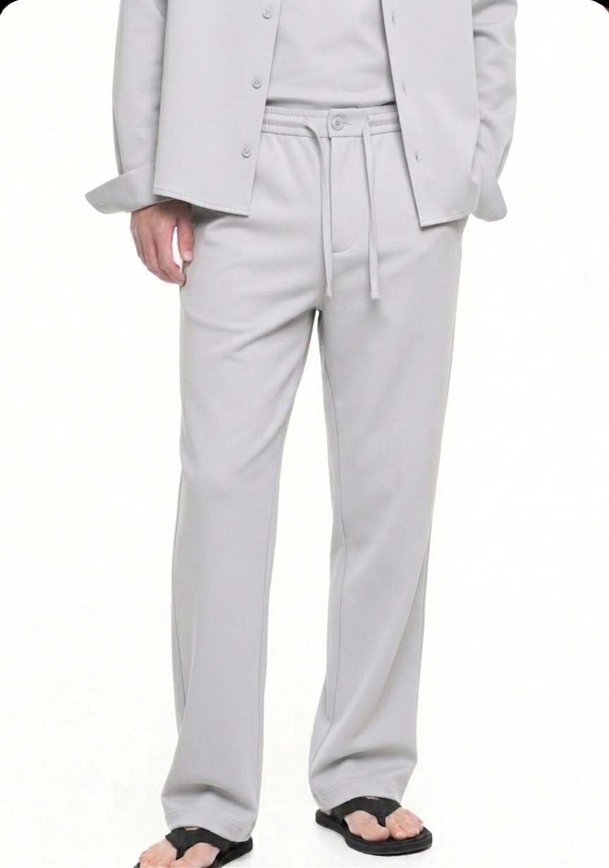 H&M relaxed fit pants- Silver Grey