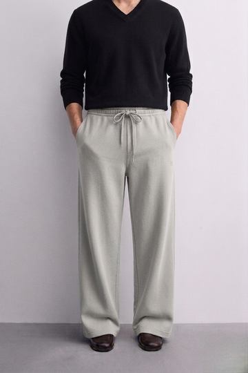 Zara - Wide Leg Trousers - Ice grey