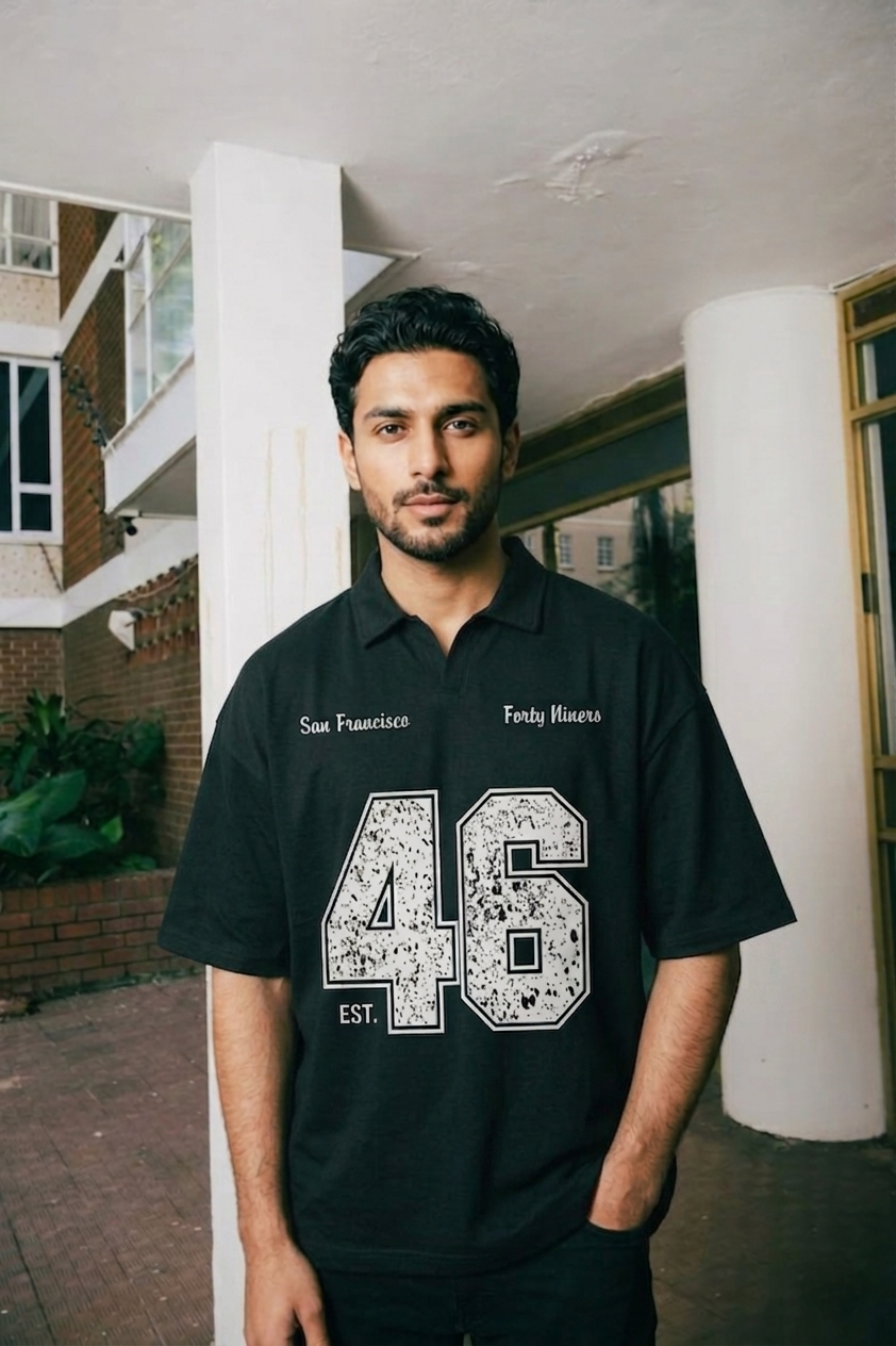 P&B - Forty Niners Polo - Jet Black