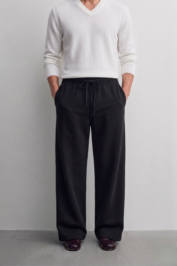 Zara - Wide Leg Trousers - Jet Black
