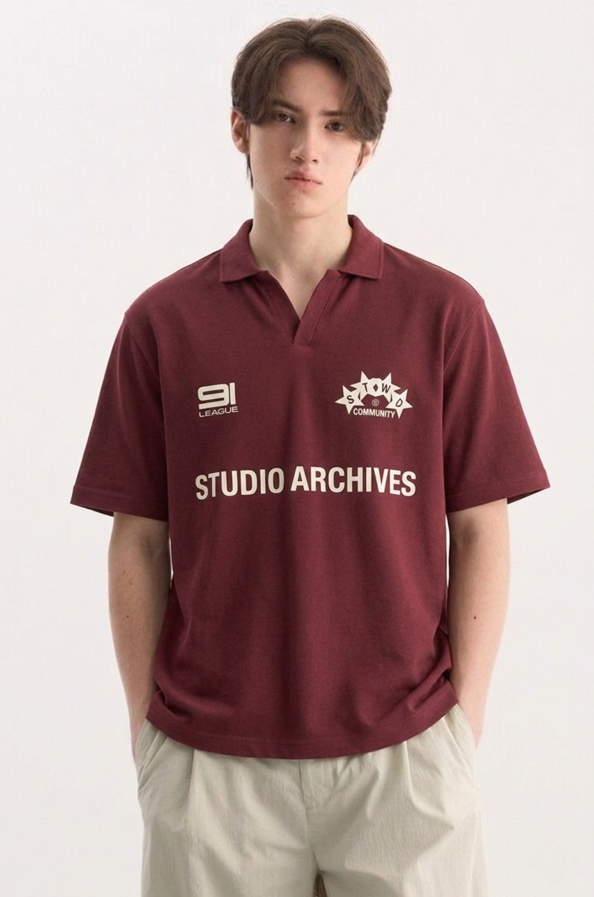 Stwd - Studio Archives Polo - Maroon