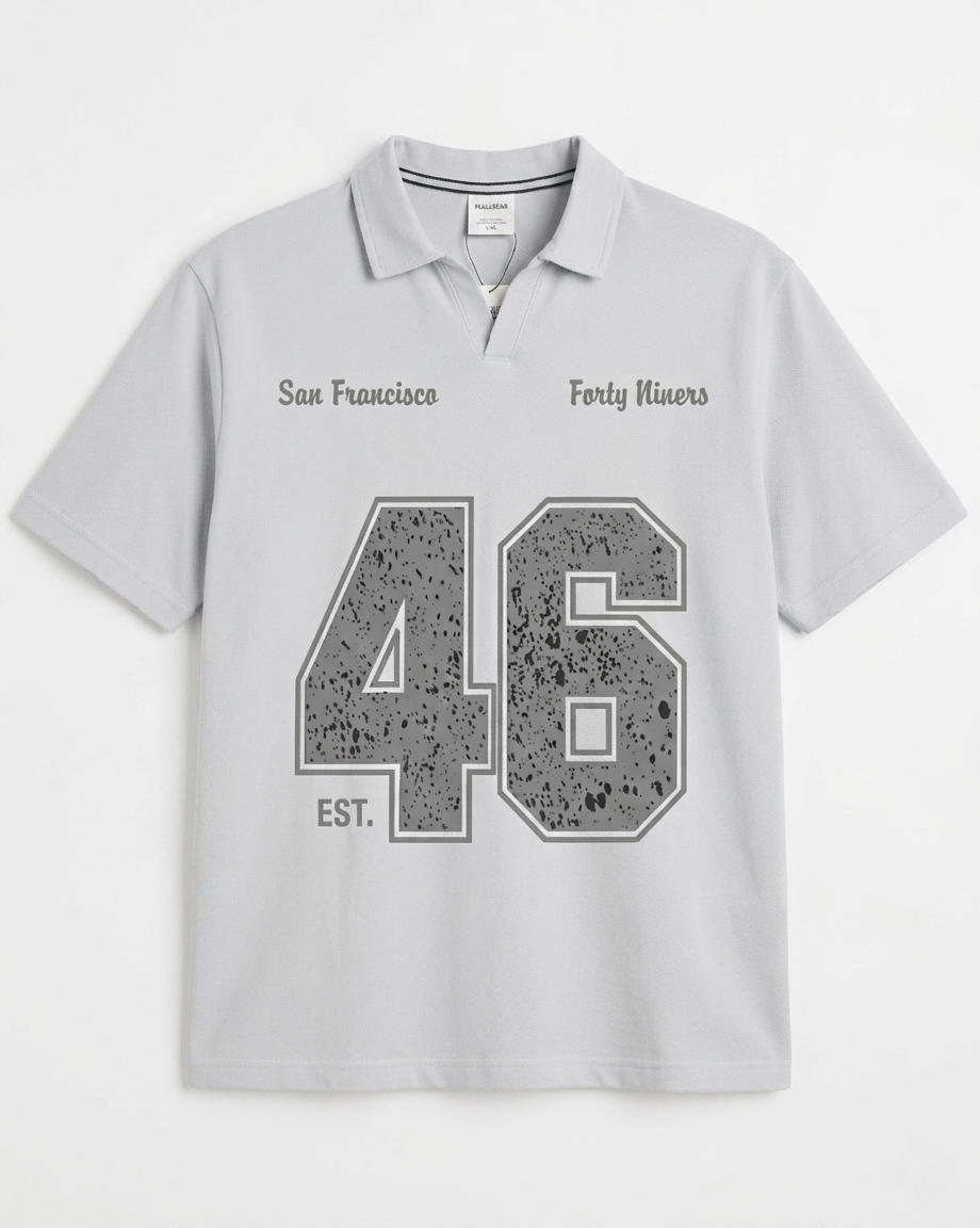 P&B - Forty Niners polo - Ice Grey