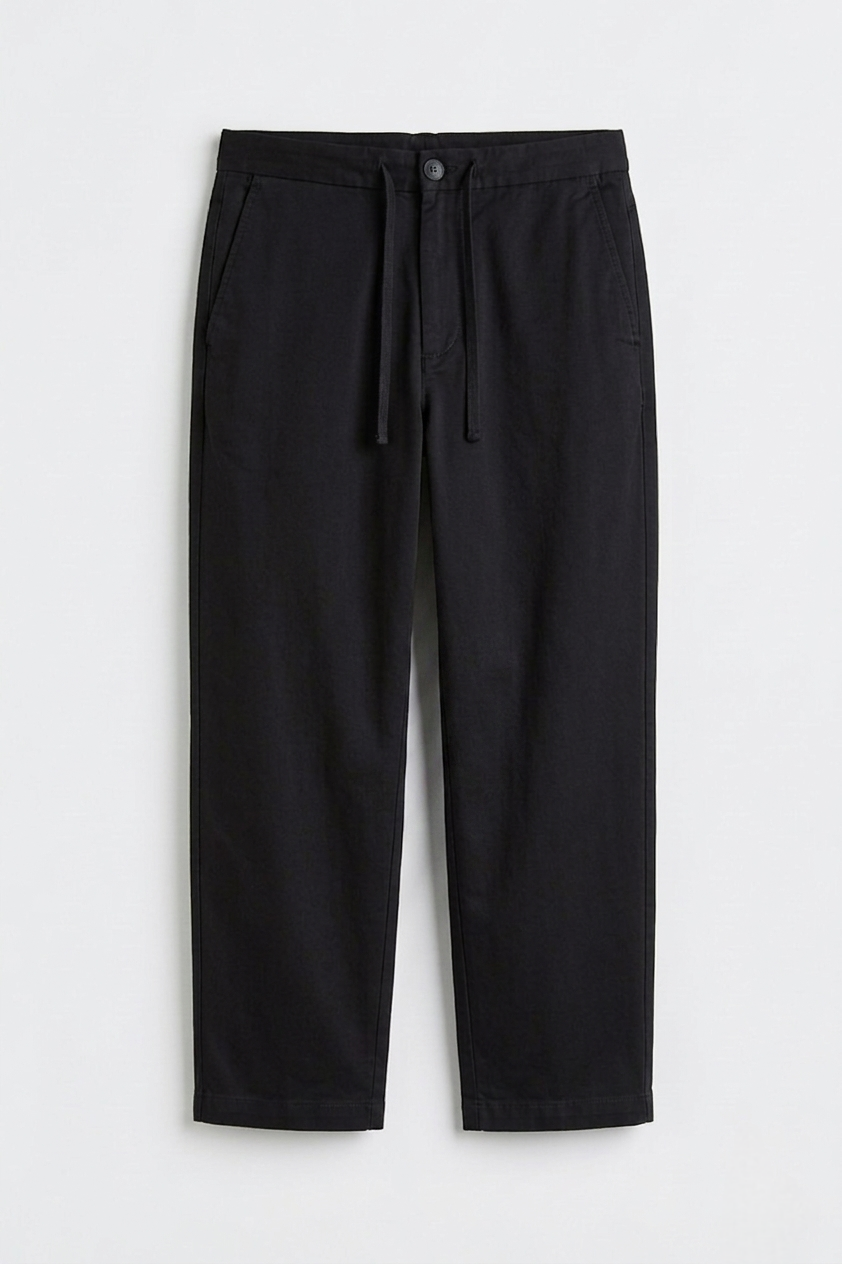 H&M relaxed fit pants - BLACK