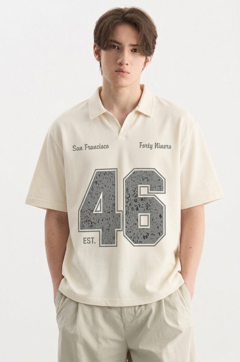 P&B - Forty Niners Polo - offwhite