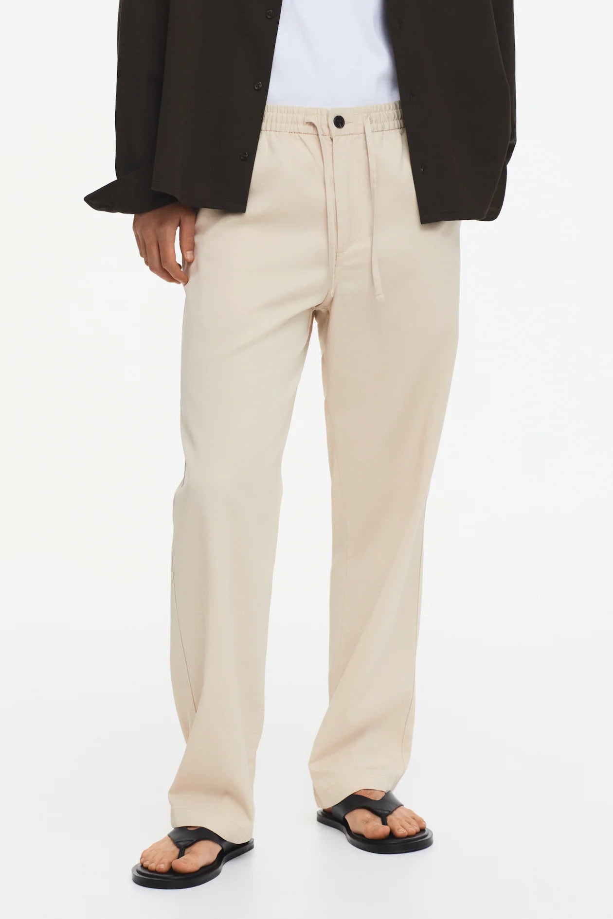 H&M Relaxed Fit Pants - Creme